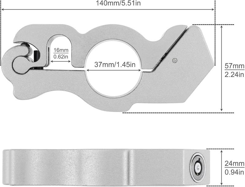 Windance 2Pack Heavy Duty Motorcycle Anti Theft Handlebar Throttle Security Lock Front Brake Lever Lock on Dirt Bike Moped Scooter ATV (Silver) - Image 5